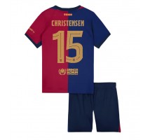 Barcelona Andreas Christensen #15 Koszulka Podstawowa dzieci 2024-25 Krótki Rękaw (+ krótkie spodenki)